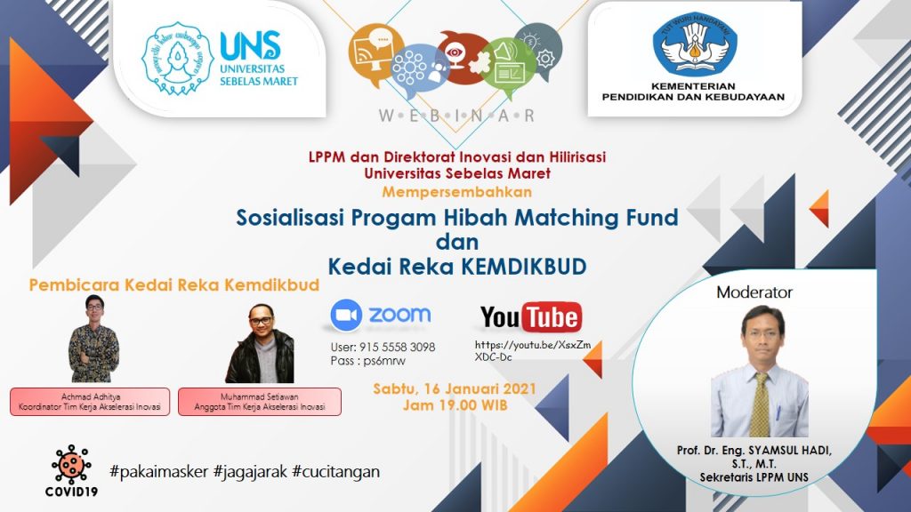 Sosialisasi Matching Fund Dan Kedaireka – LPPM UNS